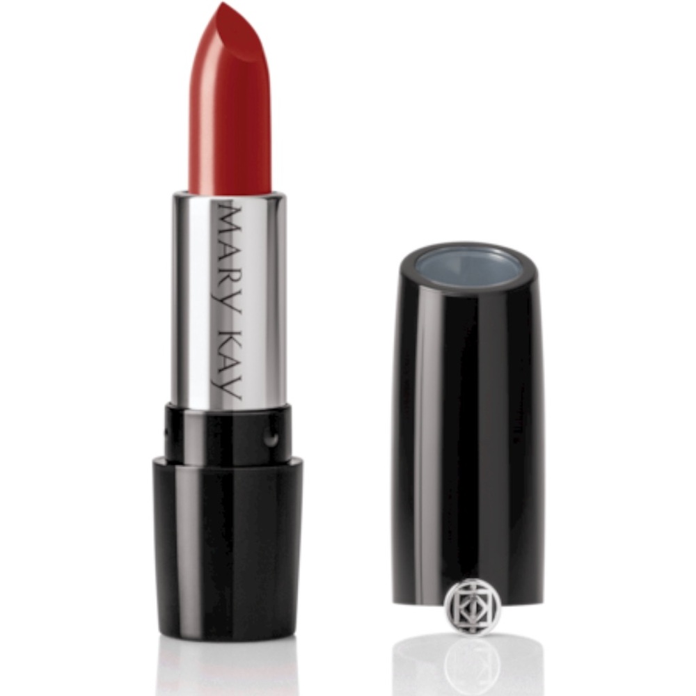 Mary Kay gel semi shine lipstick in red smolder